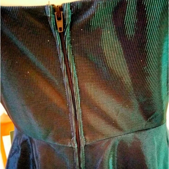 Metallic Royal blue evening dress 11 - Picture 5 of 8